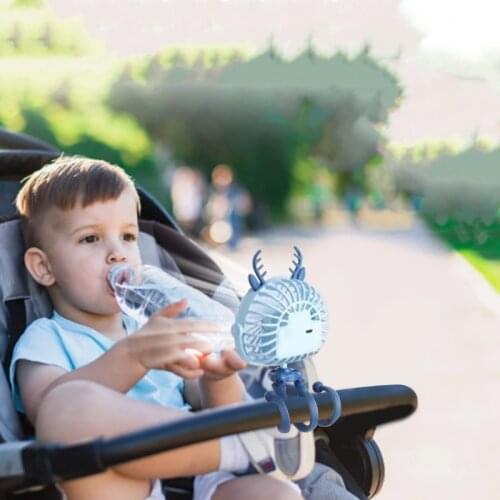 500mAh Stroller Fan Personal Portable Desk Handheld Baby Bed Car Seat Fan USB Rechargeable Fan Mini Stroller Accessories