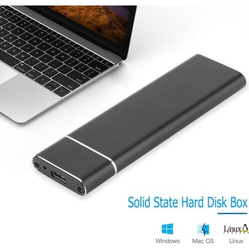 6Gb/S USB3.1 Type-C to M.2 NGFF SSD Mobile Hard Disk Box Adapter Card External Enclosure Converter Solid State Hard Disk Box