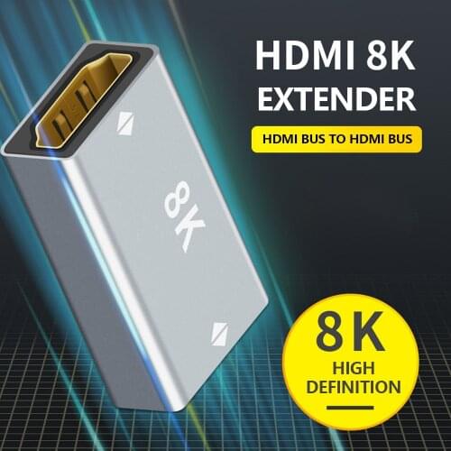 8K@60Hz HDMI 2.1 Adapter HDMI To HDMI Female Converter Extender HDMI Cable Cord Extension Adapter For Laptop Computer Monitor
