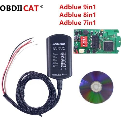 A+Version Full Chip AdBlue Emulator System Box 9 IN 1 For ME-N/M-B/SCA-NIA/IV-EC-O/D-AF/VOLO/RE-AULT/CU-MINS AdBlue 9in1 SCR&NOX