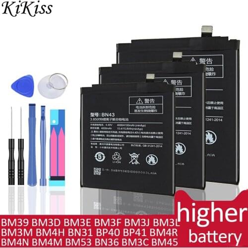 BM39 BM3D BM3E BM3F BM3J BM3L BM3M BM4H BN31 BP40 BP41 Battery For Xiaomi Mi 6 7 8 9 9T 10 10T 5G SE Pro/Redmi Note 2 3 4X 5A