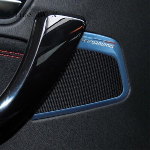 Car Styling for BMW 1 Series F20 F21 For M performance Accessories Interior Trim Door Audio Speaker Panel Frame Cover Stickers