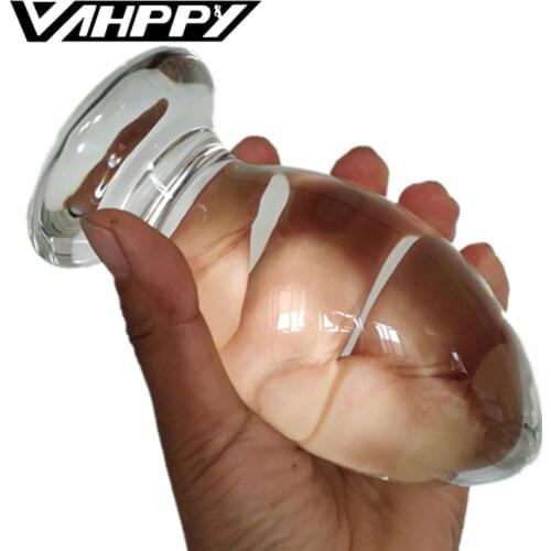 Big Anal Plug Super Transparent Crystal Glass Butt Plug Anal Dildo,Huge Anal Sex Toys For Woman Men Gay ass Anal masturbator