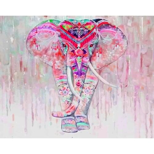 DIY 5d Diamond Painting completely Colorful elephant lines Set for Embroidery Accessories Needleworks mosaic Cross stitch Y1002