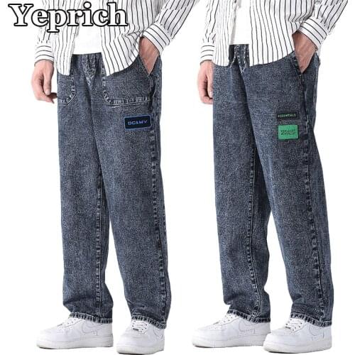 Autumn Mens Jeans Straight Leg Pants Denim Soft Trousers Man Clothing Fashion Korean Japanese Style Loose Size Cool Boy