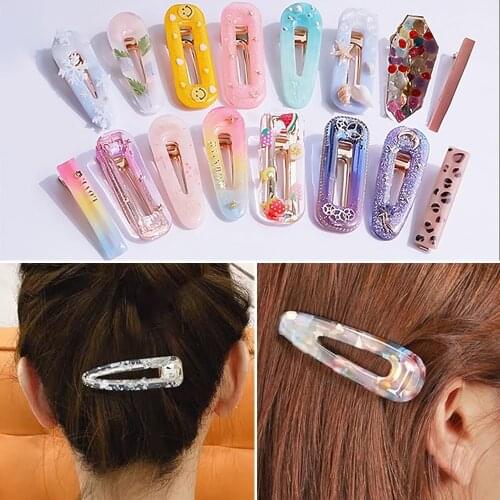 Resin Molds DIY Hair Clips Casting Mold Silicone Molds Jewelry Molds for Epoxy Resin Hair Pin Making Accessories Hair Clip Mold