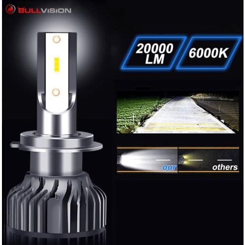 H1 LED Headlights H11 H8 H9 H4 H7 9005 HB3 9006 HB4 Led Bulbs diode fog lights CSP Chips 20000 Lumens 6000K 2Pcs