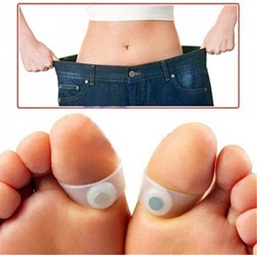 2Pcs/Set Silicone Magnetic Foot Massage Toe Ring Durable Keep Slimming Health Circle Magnetic Toe Ring For Helping Weight Loss