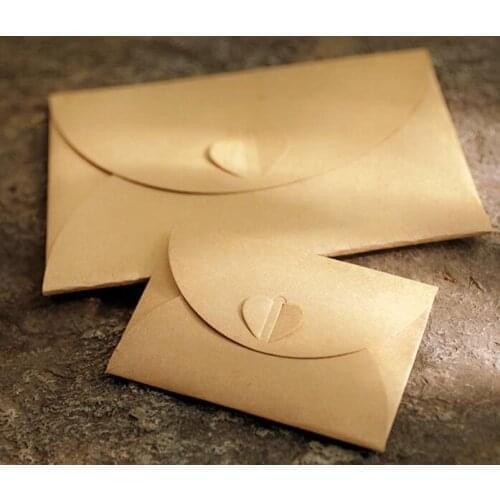 200pcs Butterfly Buckle Kraft Paper Envelopes Love Retro Buckle Envelope Paper Invitation Envelope Holiday