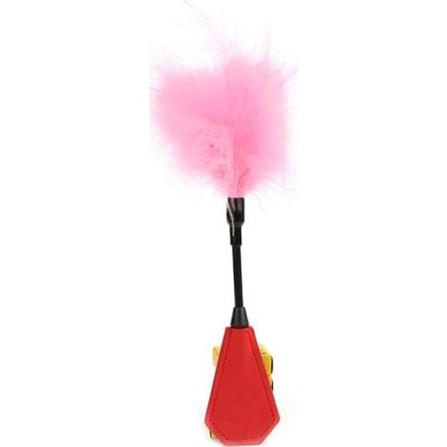 HanHaoBird Red Peach Mood Feather Shoot Adults Flirt Game Feather Black Red White Pink Purple Pendant