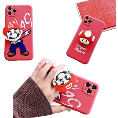 Mario Cartoon Animation Mobile Phone Case Holder IPhone 7/8/7/8 Plus/X/Xs/Xr/Xs Max /12/12pro Transparent Protective Cover