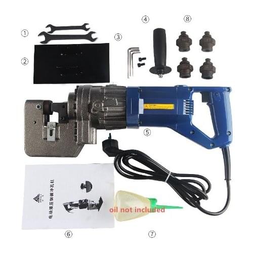 New Electro-Hydraulic Sheet Metal Hole Punch Puncher Press Knockout Metric Die Fast Shipping