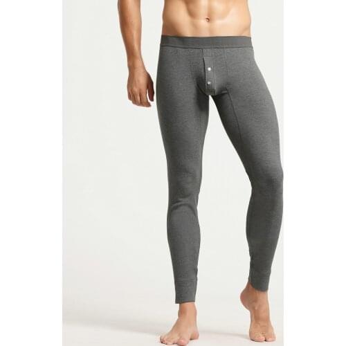 NEW NEW SEOBEAN 2020 Autumn and winter Mens sexy cotton Long johns Low Rise Thermal Underpants Leggings long pants