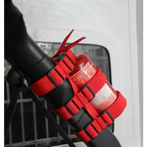 Fire Extinguisher Straps Roll Cage Fixing Belt Modification Car Accessories For JEEP Wrangler JL 2018 2019
