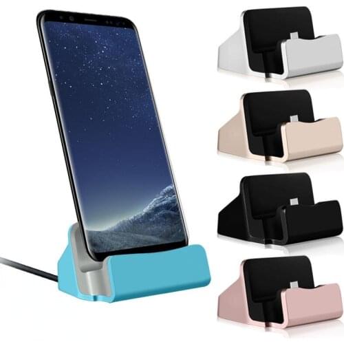 Fast Charge Stand Holder Type-C Dock Charger Charging Desktop USB C Docking Station for Samsung S8 Xiaomi USB-C Smartphones