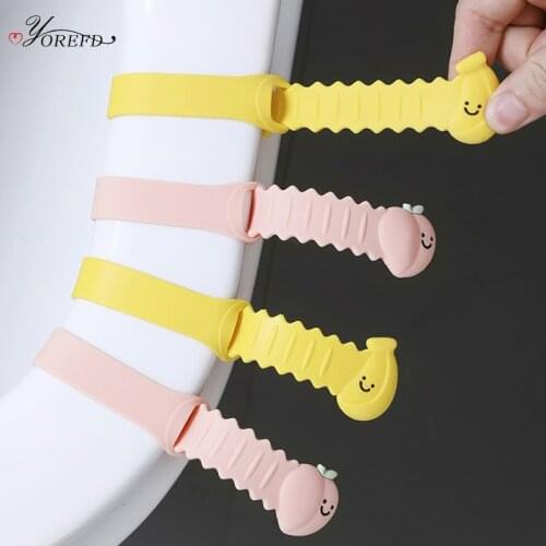 OYOREFD Portable Cartoon Silicone Toilet Seat Lifter Lifting Device Avoid Touching Toilet Lid Handle WC Toilet Accessories