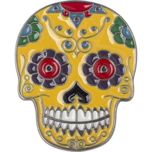 Ghost Head Color Belt Buckles for Men Skull Fashion 4.0cm