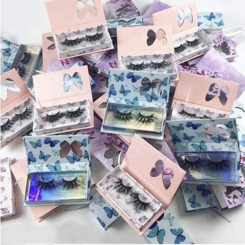 Eyelash Package Boxes Case 8-25mm Lashes Rectangle Box 50/100 pcs Butterfly Eyelash Packaging Box Wholesale Lashes Boxes Empty