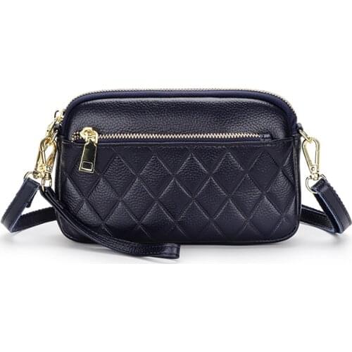 COMFORSKIN Luxurious 100% Genuine Leather Women Messenger Bag Fashion Geometric Style Small Cross-body Bag For Girls women Bags