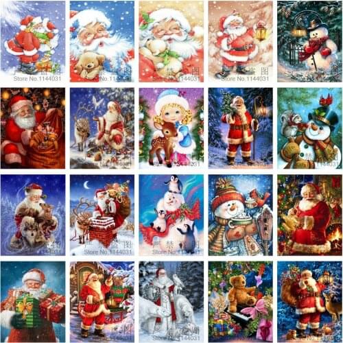 Santas Christmas Tree Diamond Embroidery DIY Needlework Full Diamond Painting Cross Stitch 5D Rhinestones Mosaic New Year