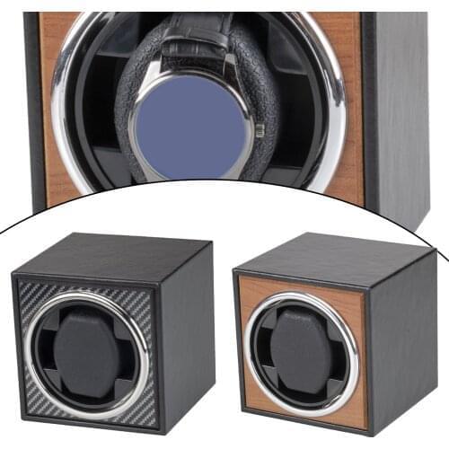 Watch Winder for Automatic Watches Motor Shaker Mini USB Single Watch Winder Case Holder for Mechanical Watch Carbon Fiber