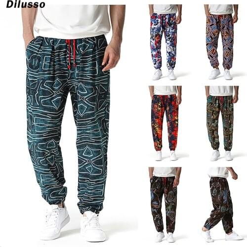 Vintage Skull Print Men Cotton Linen Shorts Casual Loose Drawstring Beach Short Pant For Male 2021 Summer Fashion Streetwear 4xl