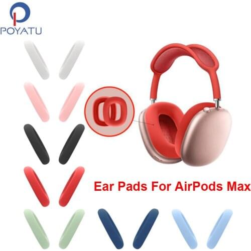 POYATU Silicone Ear Pads Headphone Earpads For AirPods Max Earmuff Cushion Cover Protective Case Sleeve Earphone Accessories