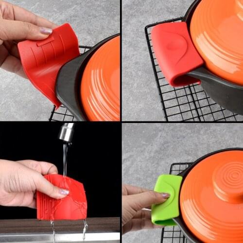 Silicone Heat Insulation Oven Mitt Glove Casserole Ear Pan Pot Holder Oven Grip Anti-hot Pot Clip Kitchen Accessories