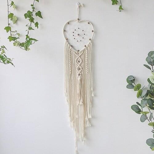 Nordic Love Heart Dream Catcher Woven Tapestry Wall Decoration Living Room Bedroom Decoration Tapestry