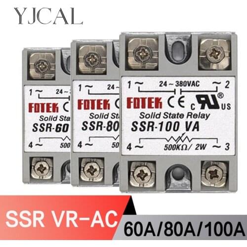 Solid State Relay Module 24-380V SSR-10VA SSR-25VA SSR-40VA 10A 25A 40A500K Ohm TO 24-380V AC High Quality