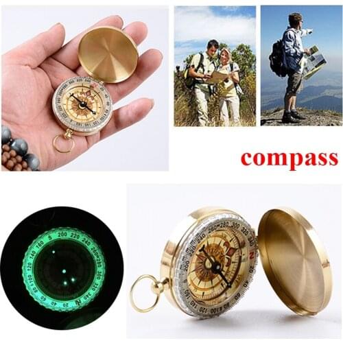 High Quality Camping Hiking Pocket Brass Brass Compass Portable Compass Navigation for Outdoor Activities