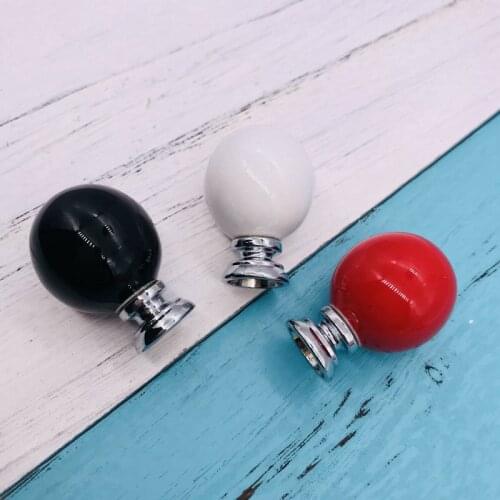 1Pcs Dresser Knobs Round shape Cute Drawer Pulls for Kids' Room Ceramic Door Cabinet Handles Modern Furniture Hardware