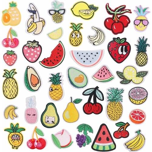 1PCS Embroidery Fruit Combination Cloth Paste Jackets Embroidery Decoration Handmade Sewing Iron-on Crafts Accessories Badges