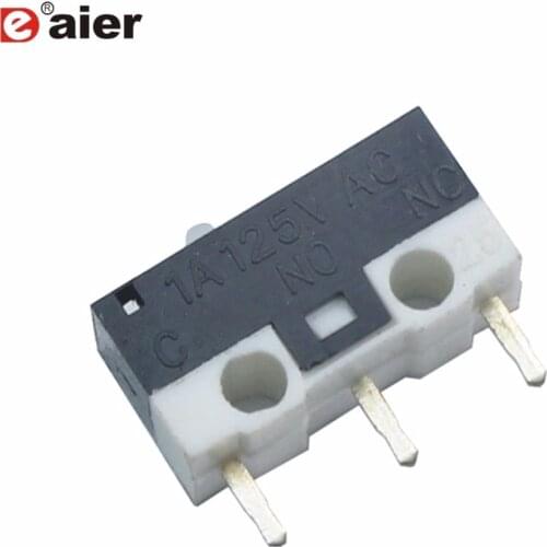 10Pcs/Lot Micro Limit Switch Sub Miniature Microswitch 3 Pins Without Lever AC 1A 125V Push Button Switch SPDT With PCB Terminal