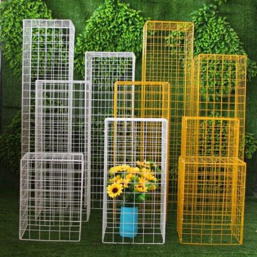 3sets Wedding props new grid road lead box wrought iron road lead wedding geometry road lead wedding road lead Chinese road lead