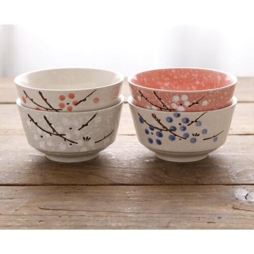 4.5-inch Japanese Glazed Small Rice Bowl Ceramic Cutlery Hotel Restaurant Home