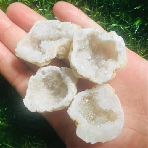 4PC natural crystal agate cave decorative mineral specimens