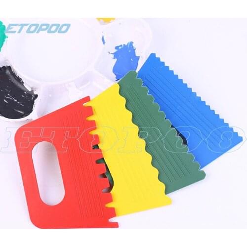 4-Piece/Set Plastic Scraper Pigment Scraper Pigment Modeling Assistant Art Supplies Manufacturers Wholesale