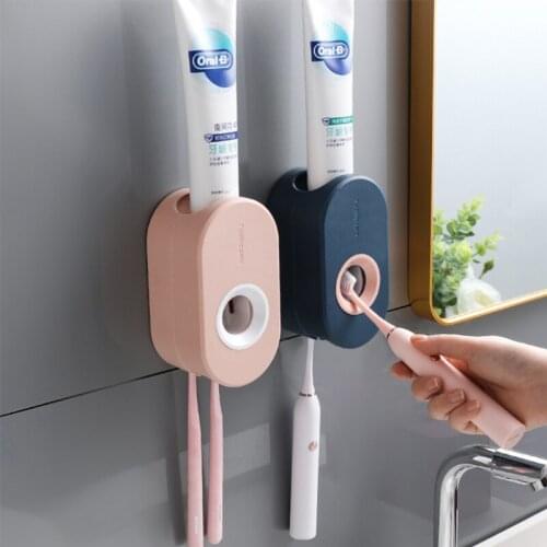 Automatic Toothpaste Dispenser Bathroom Accessories Wall-mounted Squeezer For Adults and Children Toothbrush Holder Tool