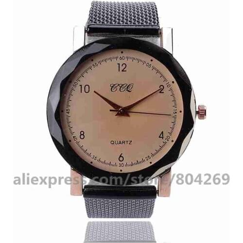 CCQ Brand Vintage PVC Bracelet Watch Antique Black Dial Women Wrist Watch Quartz Watch Relojes Mujer 920033
