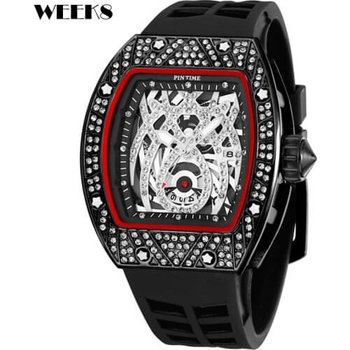 Luxury Style Military Watch for Men Chronograph Man Silicone Sport Watches Male Tonneau Clock Reloj Hombre Relogio Masculino