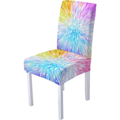 Dazzle Chair Cover Elastic Anti-dirty Slipcover Chair Protector Mandala Spandex Seat Cover for Kitchen