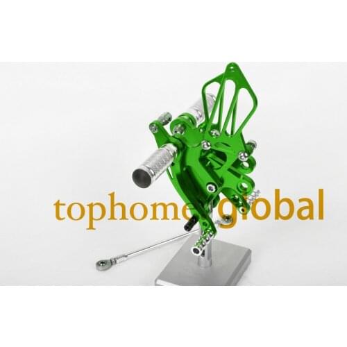 For Kawasaki NINJA ZX6R 2009 - 2013 Green CNC Rearsets Foot Pegs Rear Set 2010 2011 2012 Motorcycle Parts