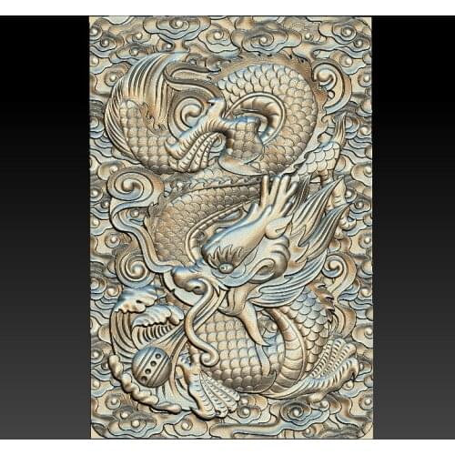 Dragon 3d STL relief digital file - STL Model for CNC Router Aspire Artcam 3D Printer Carving Engraver Bas Relief