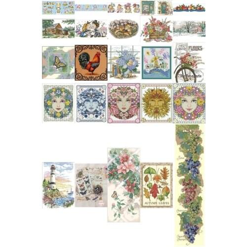 Top selling 10.99sd 4 Counted Cross Stitch 11CT 14CT 18CT DIY Chinese Cross Stitch Kits Embroidery Needlework Sets
