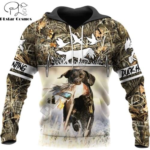 Huntaholic Hunting Duck 3D Printed Fashion Mens Autumn Hoodie Sweatshirt Unisex Streetwear Casual Zip Jacket Pullover KJ556