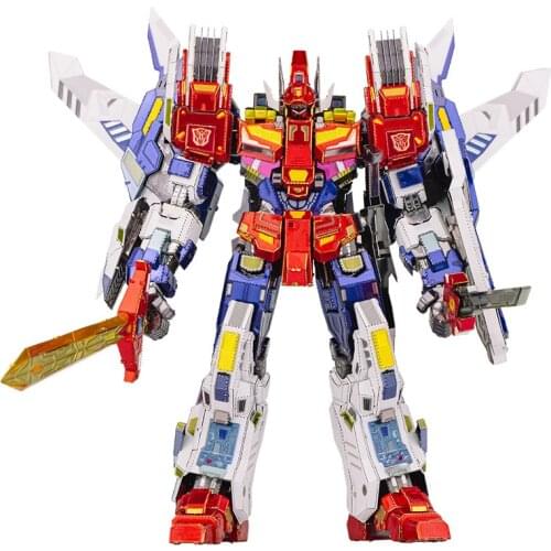 MU 3D Metal Puzzle super Robot model DIY Laser Cut Jigsaw puzzle Model For kids Educational Toys Desktop decoration
