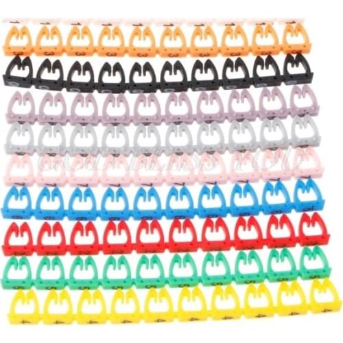 100PCS/Set Numeric Cable Label Mark Colorful Numeric Cable Label Mark For RJ45 RJ11 RJ12 Network Cable Drop Shipping
