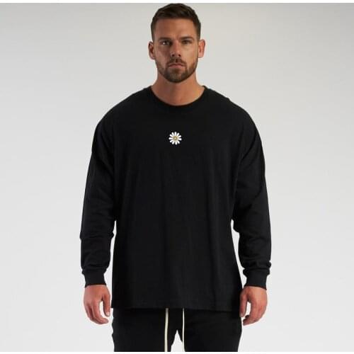 Oversized High Street Graphics Long Sleeves T-shirt Men Sports Style Hip Hop Fashion Loose Unisex Clothing Japanese Streetwear