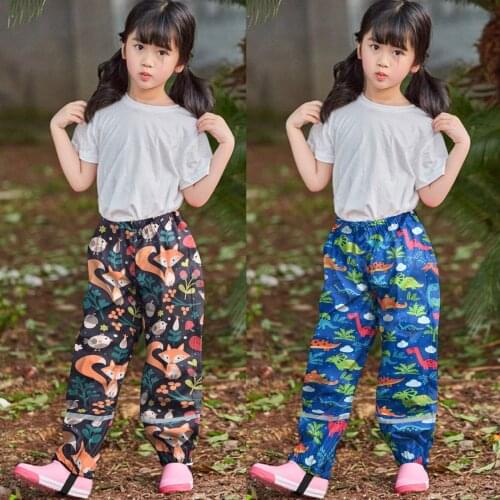 2021 Waterproof Girls Rain Pants Snow Boys Girls Trousres Sport Children Raincoats Windproof Outdoor Toddler Playsuits Clothes